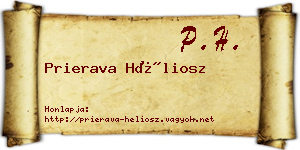 Prierava Héliosz névjegykártya